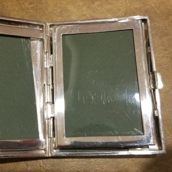 ITALIAN MONICA RICH KOSANN ENGRAVED FLORAL SILVER 4 IMAGE CASE FRAME PHOTO ALBUM - Picture 13 of 15